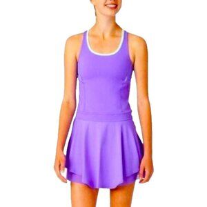 Ivivva Lululemon Racerback Tennis Dress Girl Size 14 Lavender